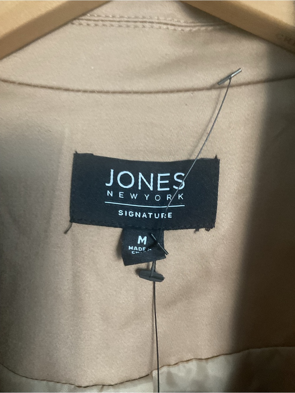 Jones New York Camel Double-Breasted Trench Coat - Picture 8 of 11